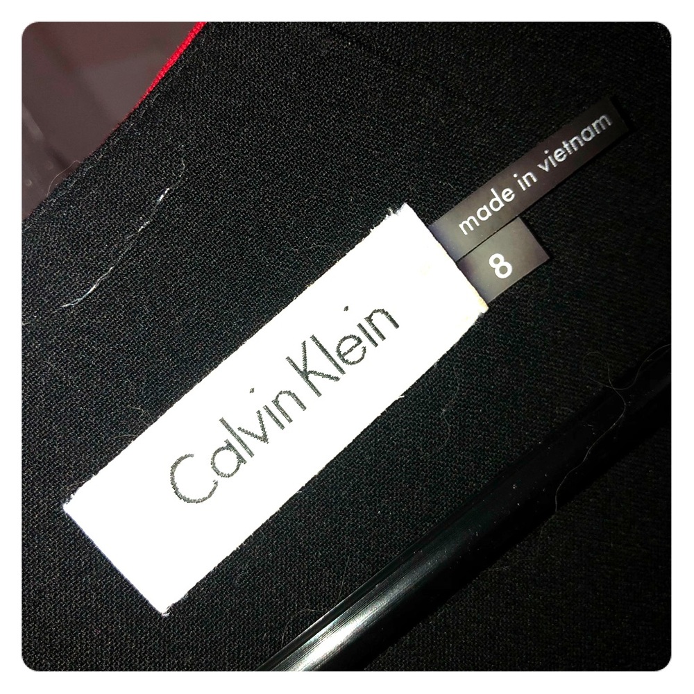 Red Calvin Klein dress